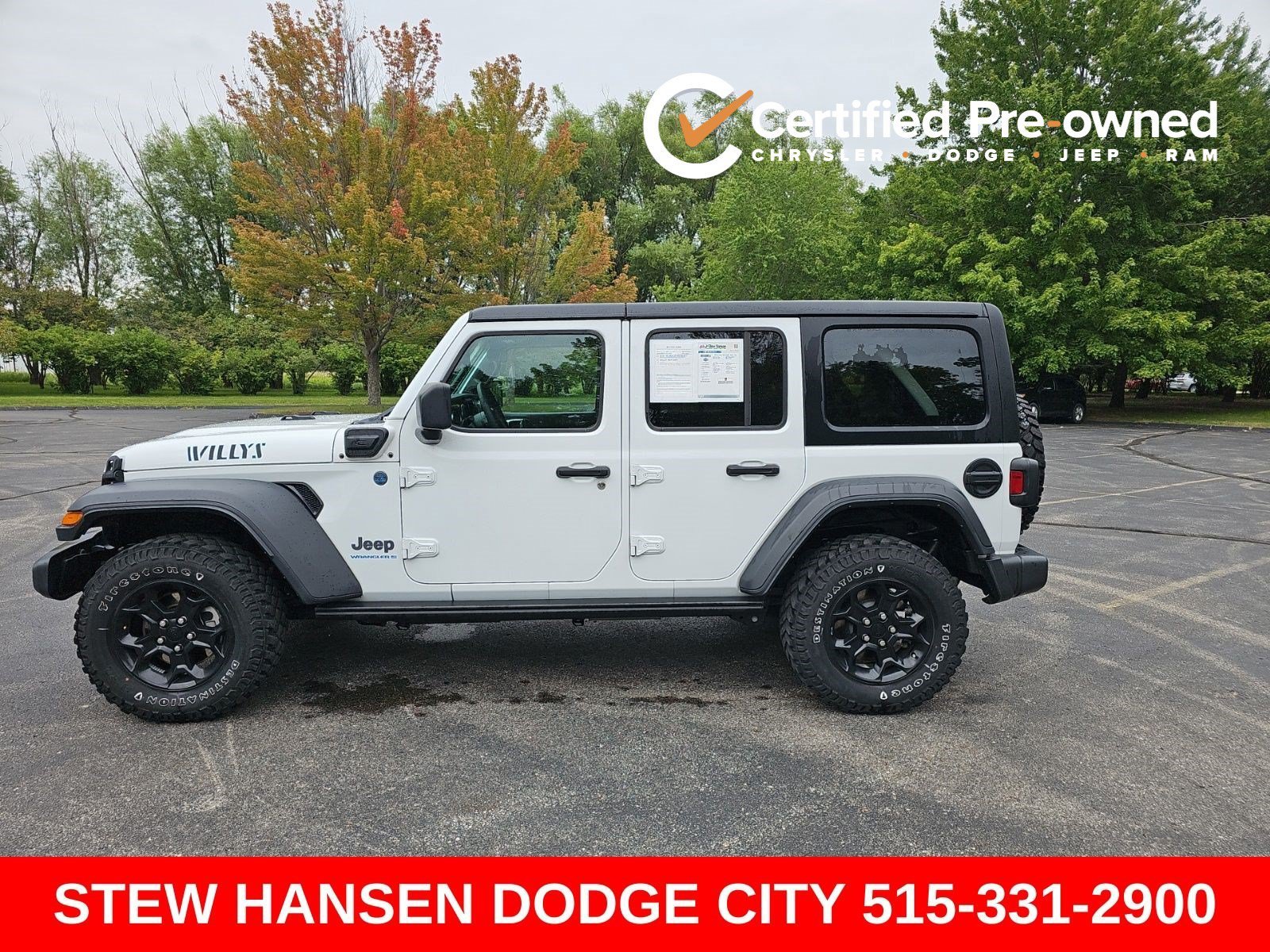 Certified Used 2023 Bright White Clearcoat Jeep Willys image 1