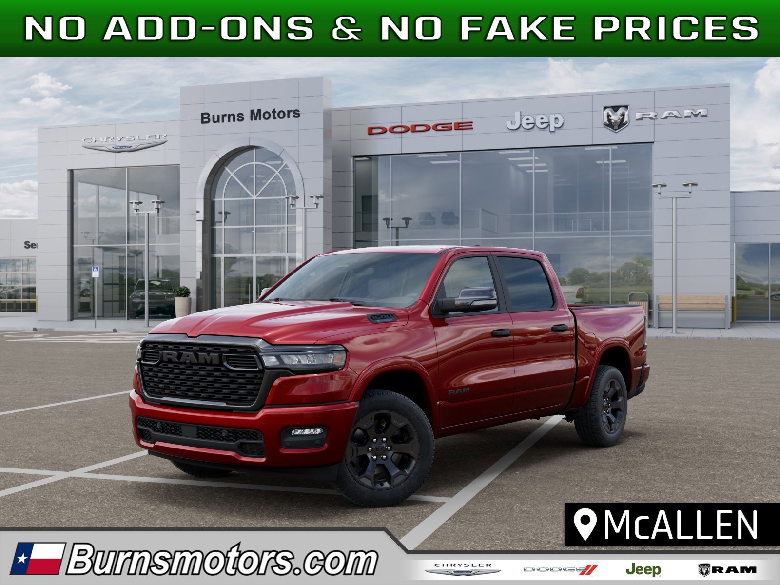New 2026 Molten Red Pearl-Coat Exterior Paint RAM Lone Star Night Edition image 1