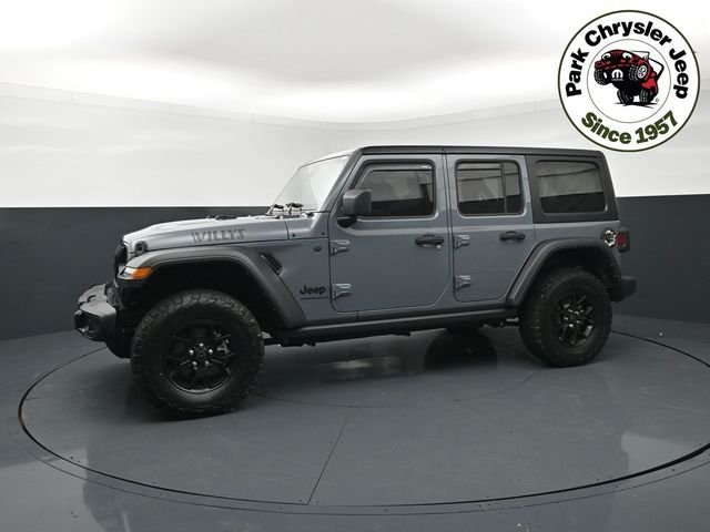 Used 2024 Jeep Wrangler 4-Door Willys with VIN 1C4PJXDG8RW238006 for sale in Burnsville, Minnesota