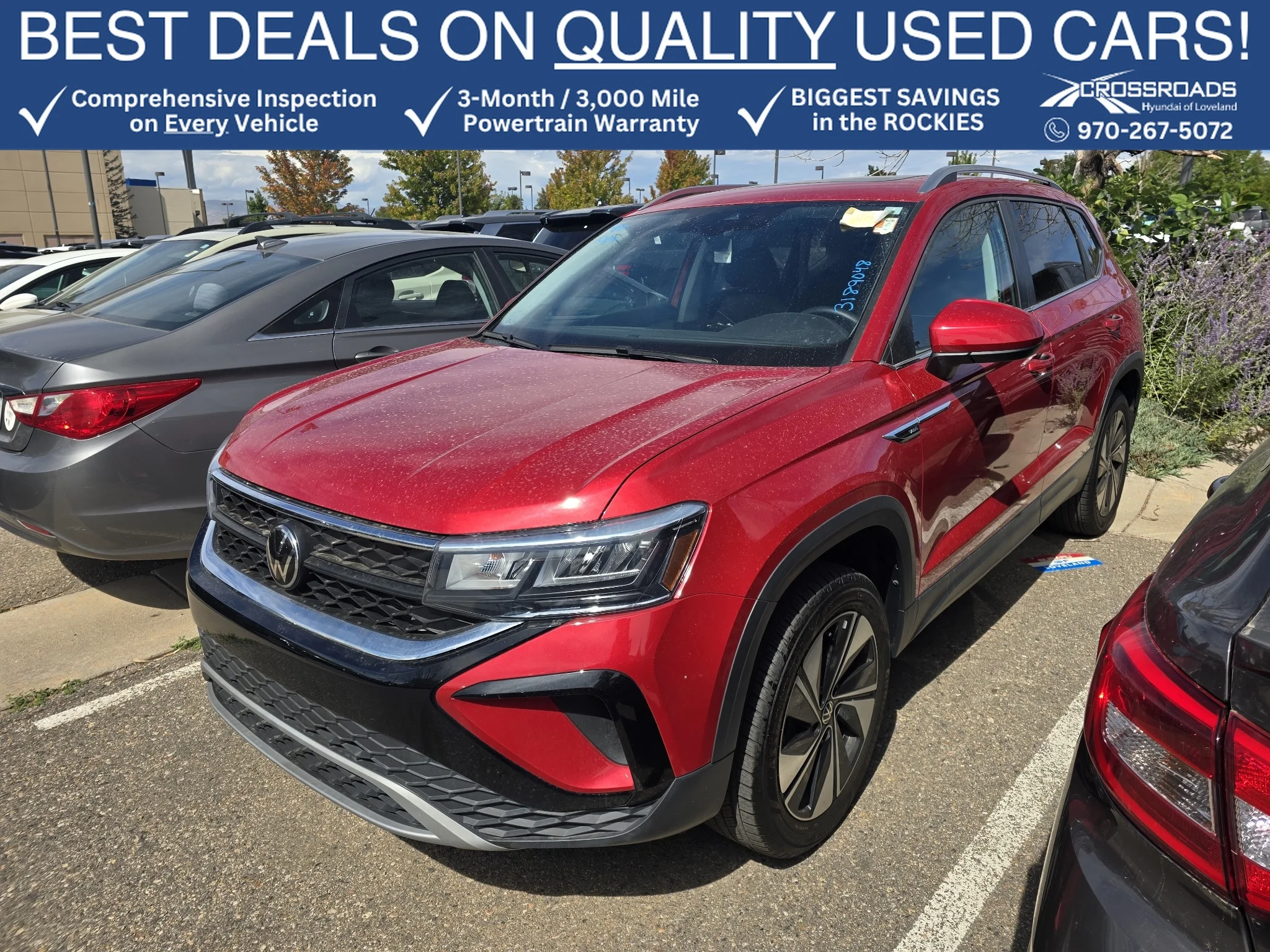 Used 2024 Kings Red Metallic Volkswagen SE image 1