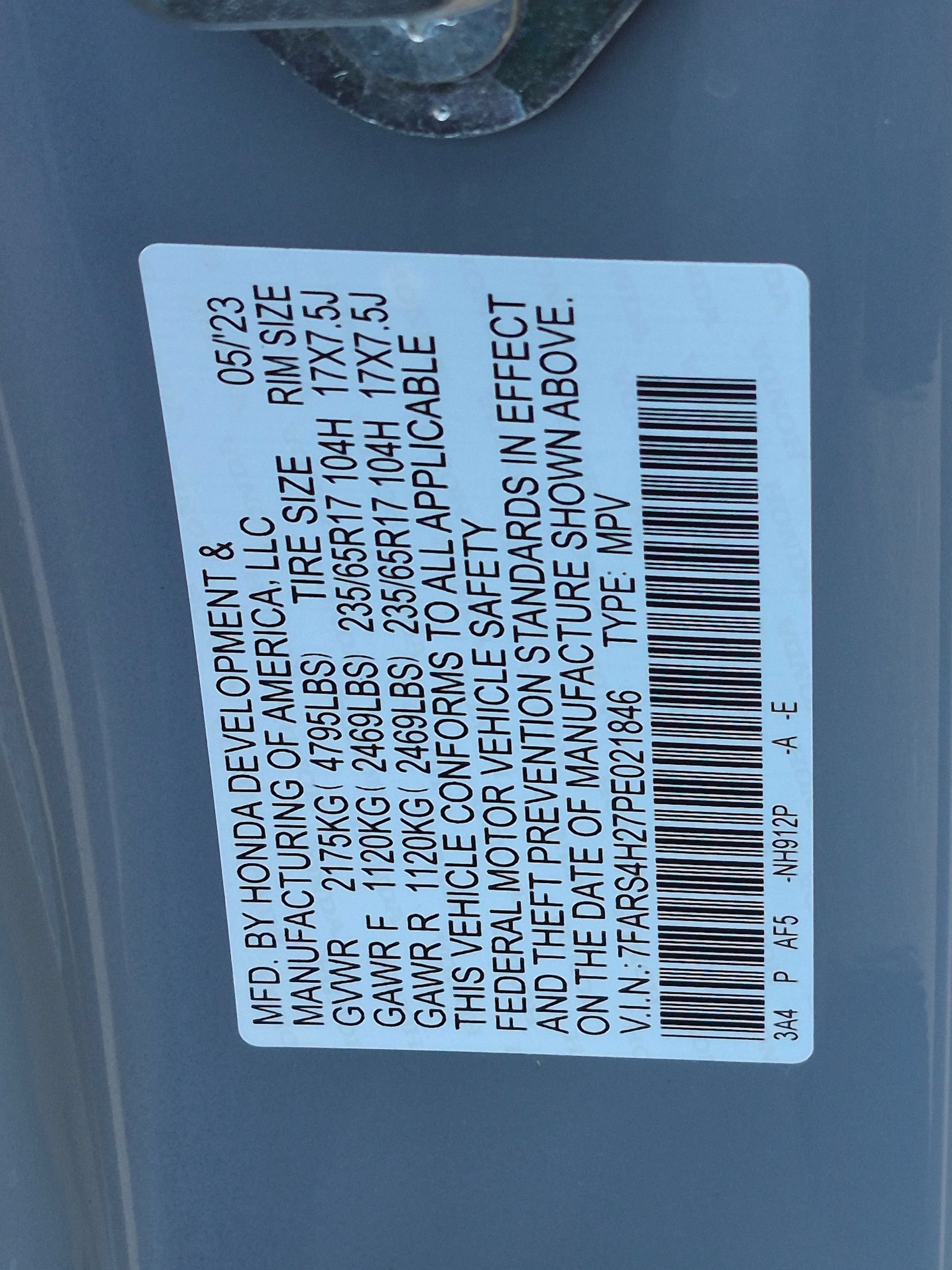 Certified Used 2023 Urban Gray Pearl Honda LX AWD image 30