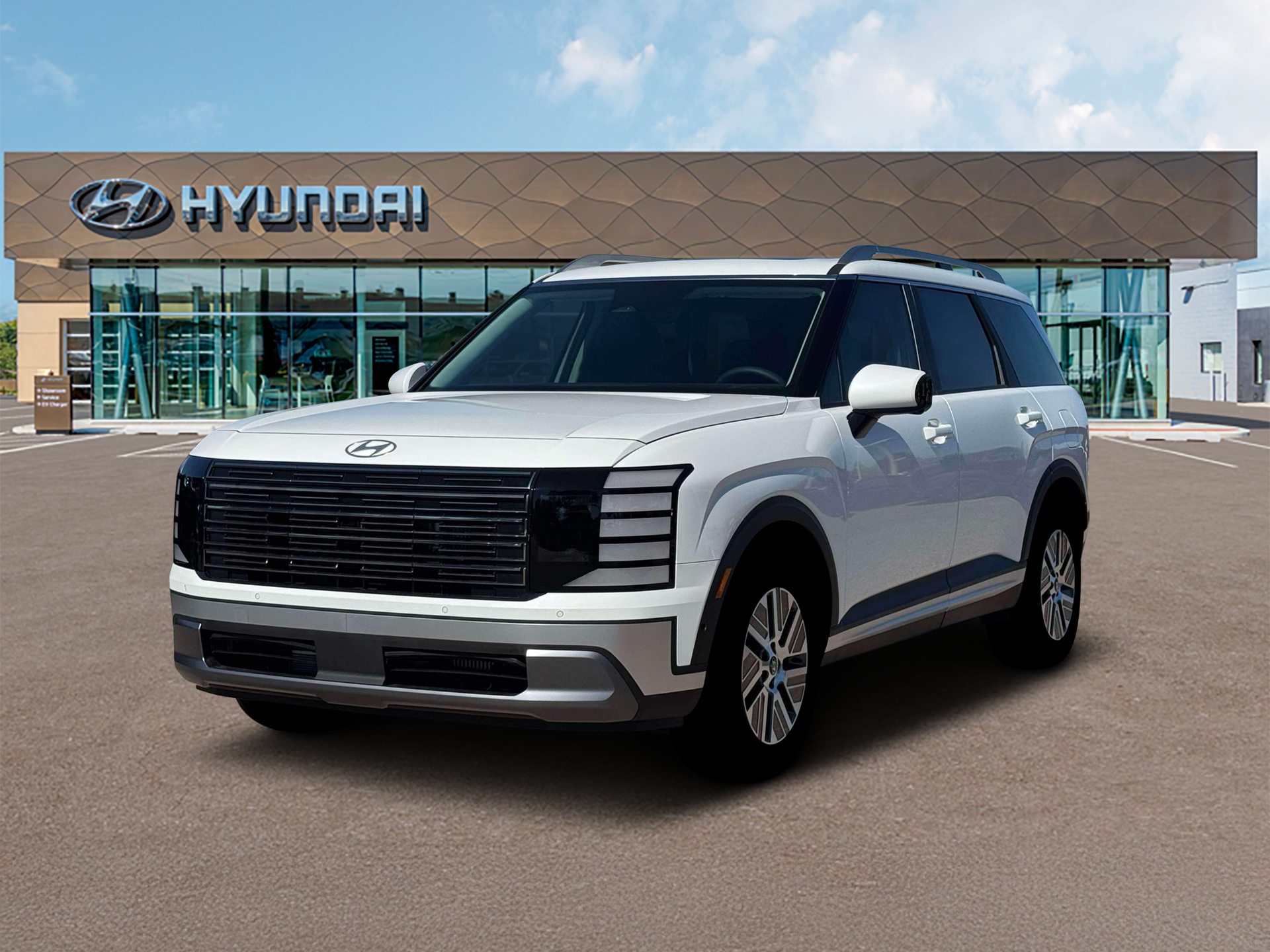 New 2026 Creamy White Pearl Hyundai Blue SEL Premium 8P image 1