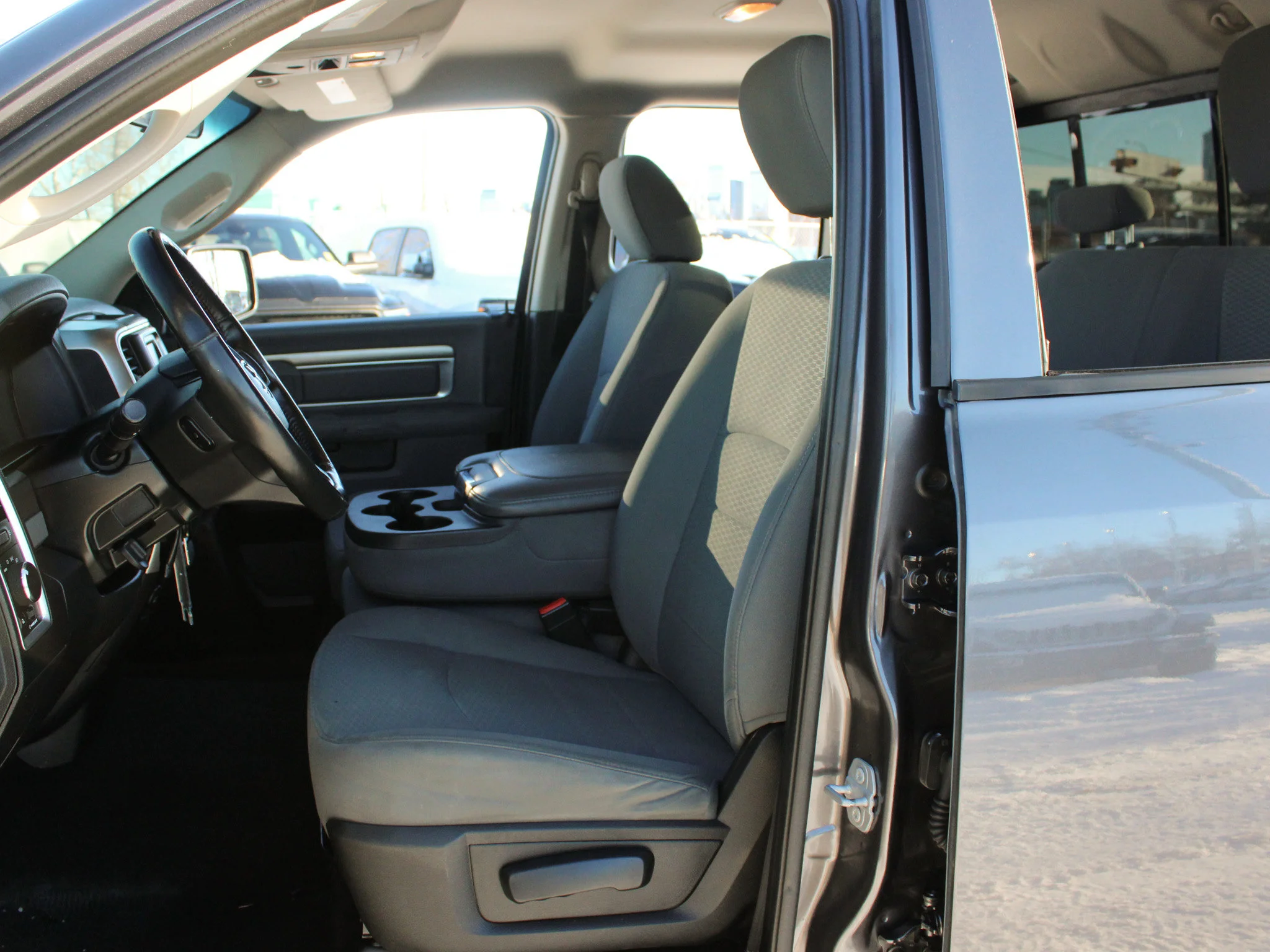 Used 2017 Grey RAM SLT * 5.7L HEMI V8 | Bedliner | Great Work Truck | Winter Tires | Two Keys | Cruise Control image 3