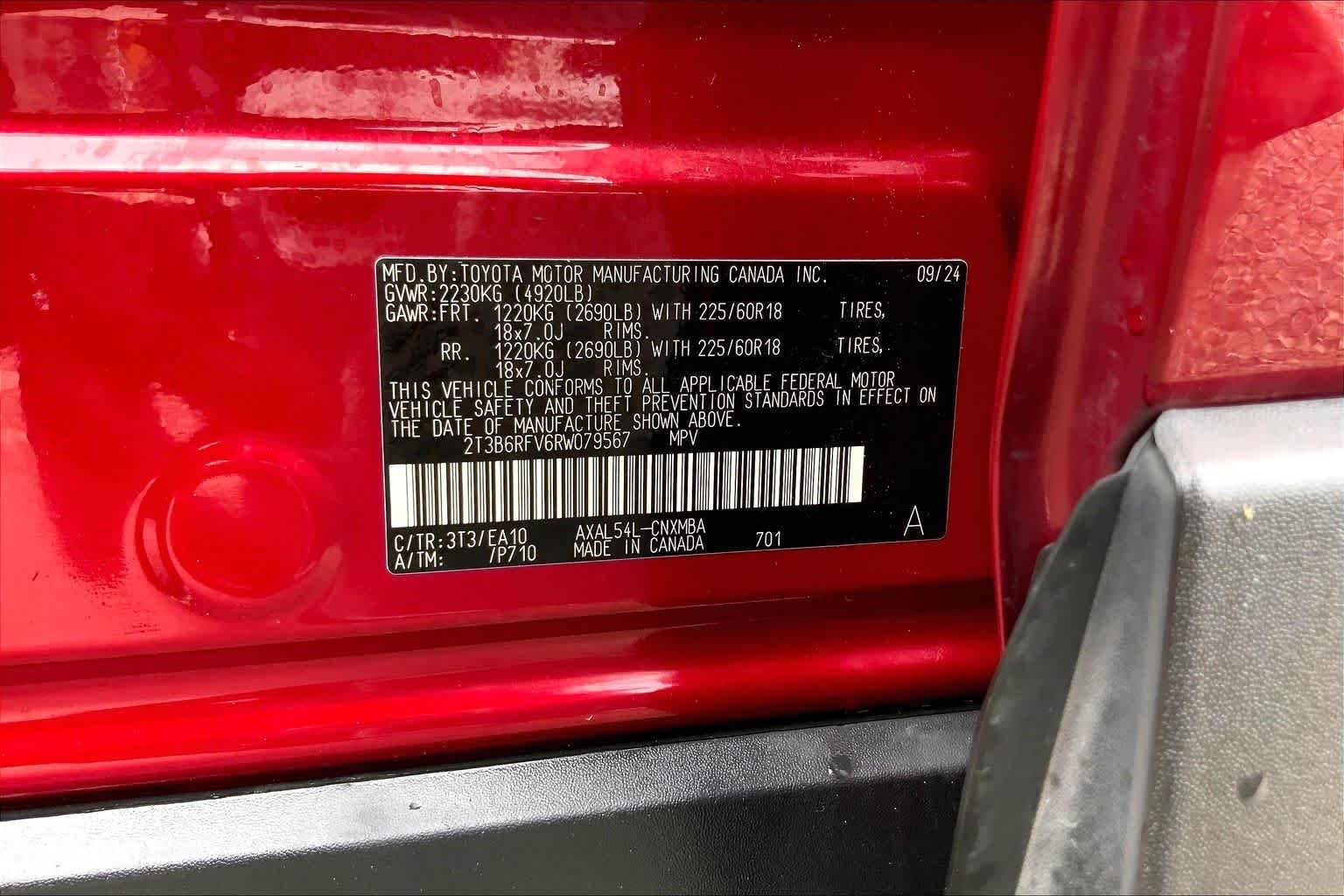 Used 2024 Ruby Flare Pearl Toyota Hybrid XLE Premium image 36