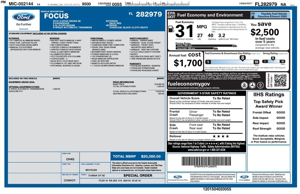 Used 2015 Red Ford SE image 9