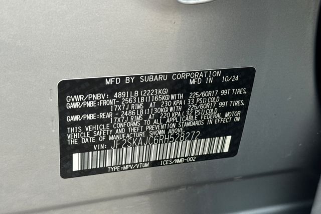 Certified Used 2024 Silver Subaru Wilderness image 45