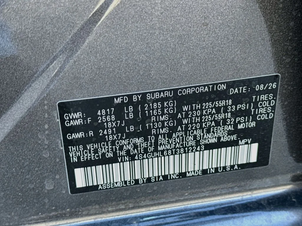 New 2026 Gray Subaru Limited image 39