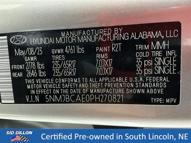 Used 2023 Shimmering Silver Hyundai SEL image 14