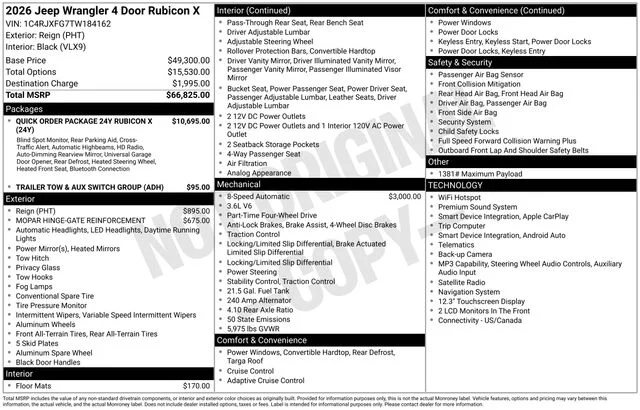 New 2026 Reign Exterior Paint Jeep Rubicon image 82