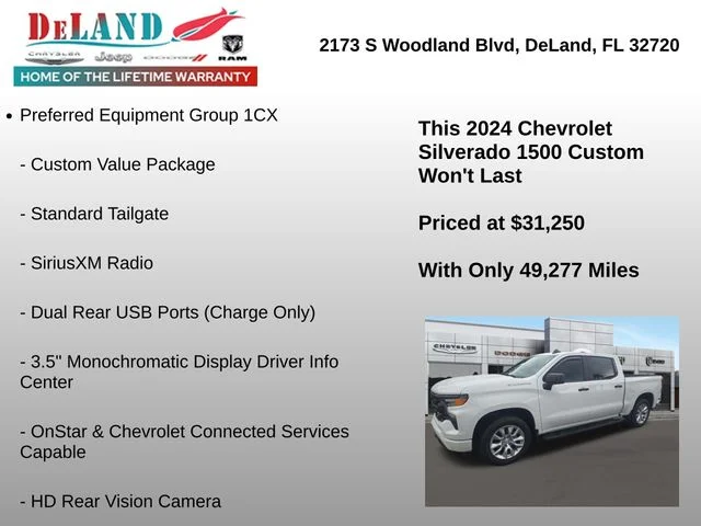 Used 2024 White Chevrolet Custom image 4