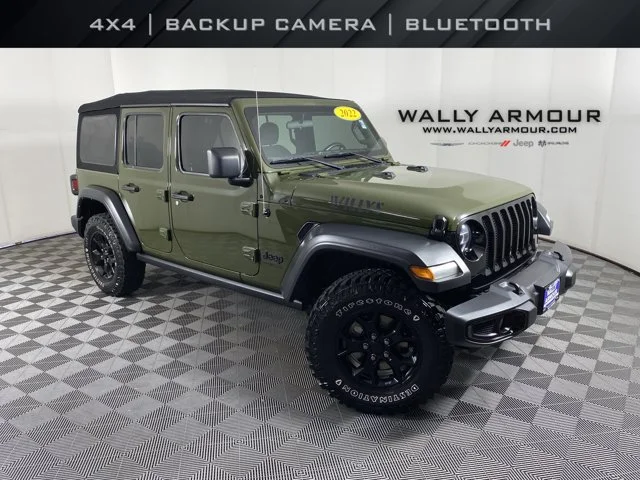 Used 2022 Green Jeep Unlimited Willys image 1
