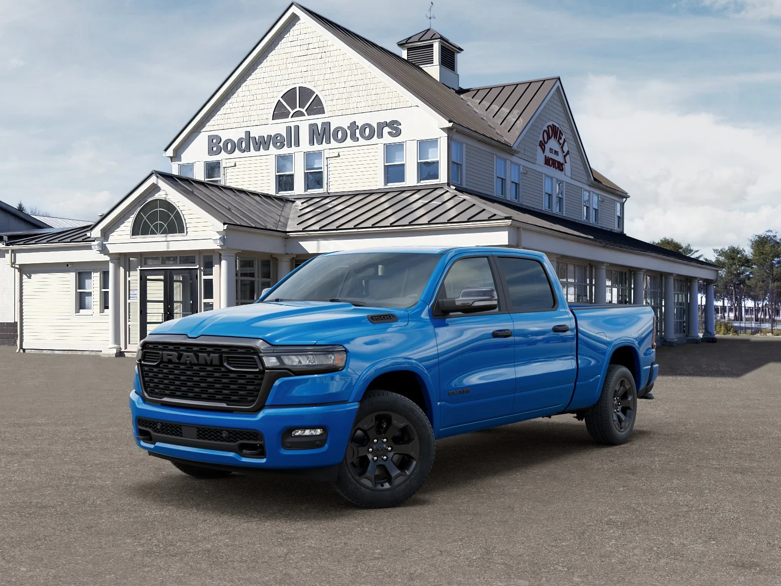 New 2026 Hydro Blue Pearlcoat RAM Big Horn Crew Cab 4x4 6