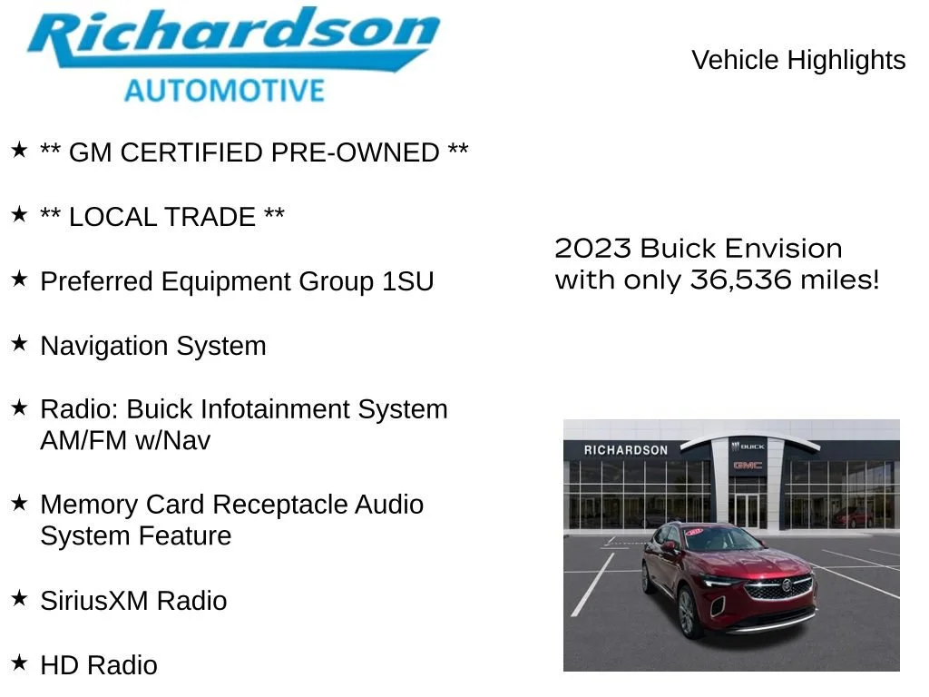 Used 2023 Cinnabar Metallic Buick Avenir image 10