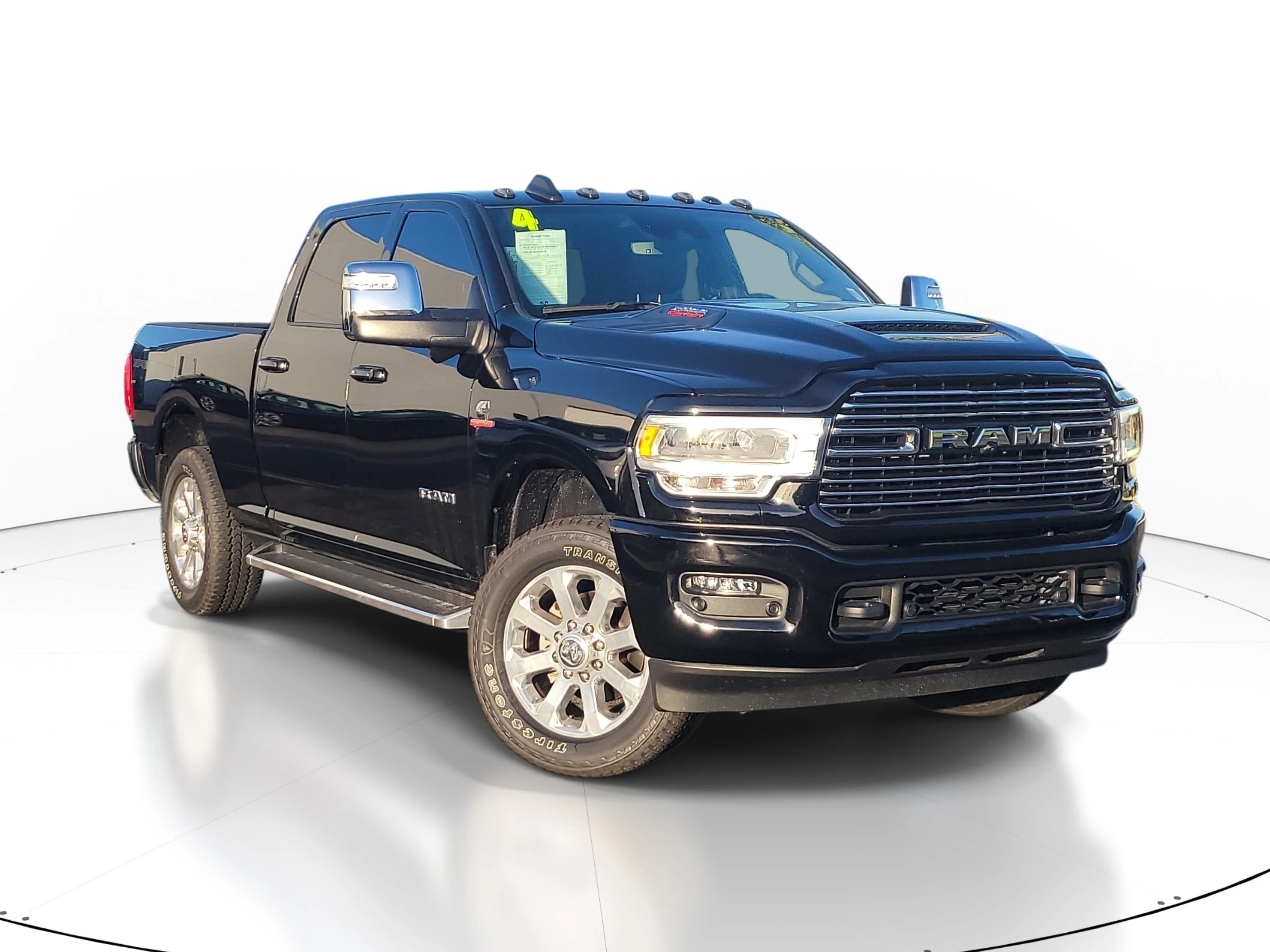 Used 2024 Diamond Black Crystal Pearlcoat Ram Laramie image 1