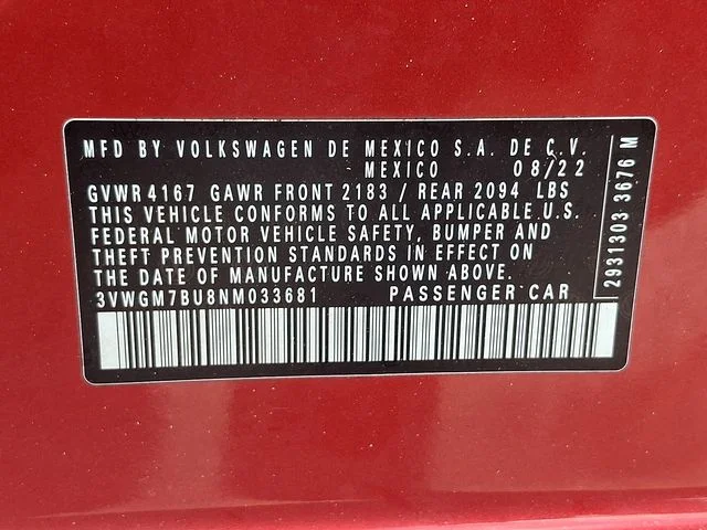 Used 2022 Red Volkswagen 1.5T SEL image 27