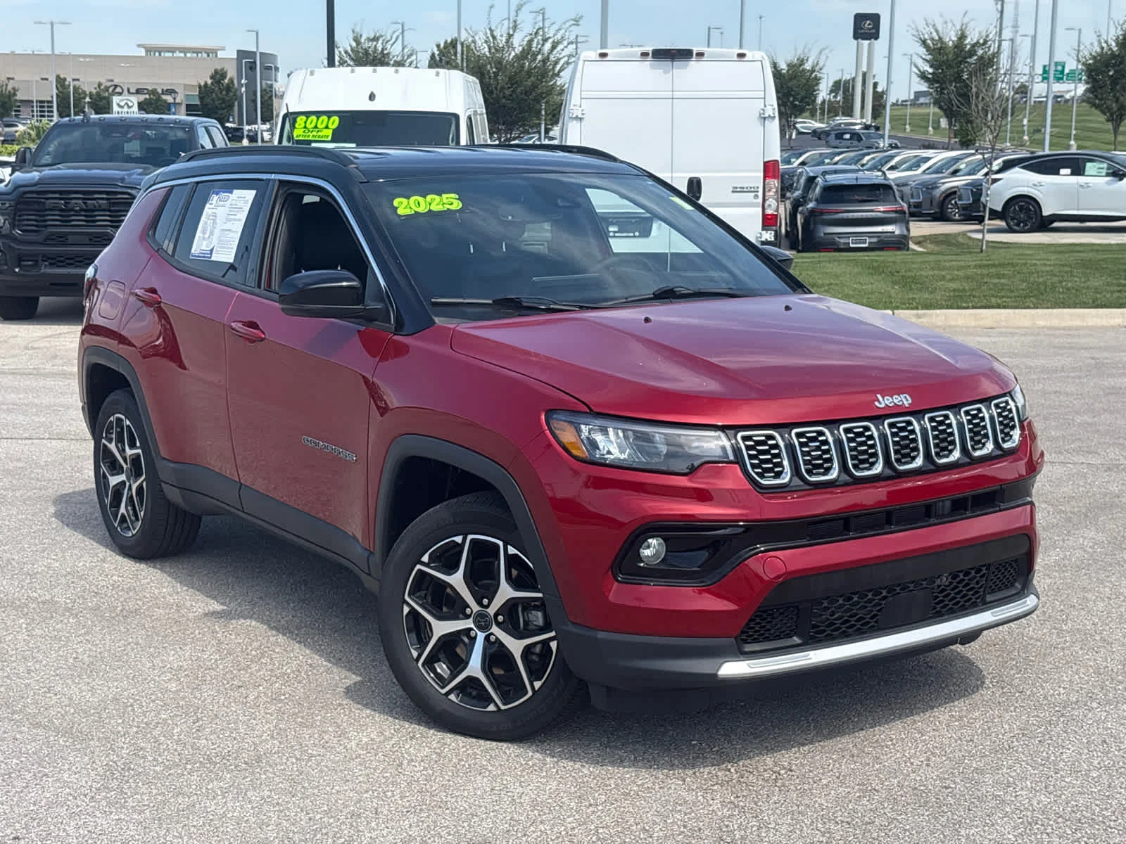 Used 2025 Jeep Compass Limited with VIN 3C4NJDCN3ST572476 for sale in Kansas City