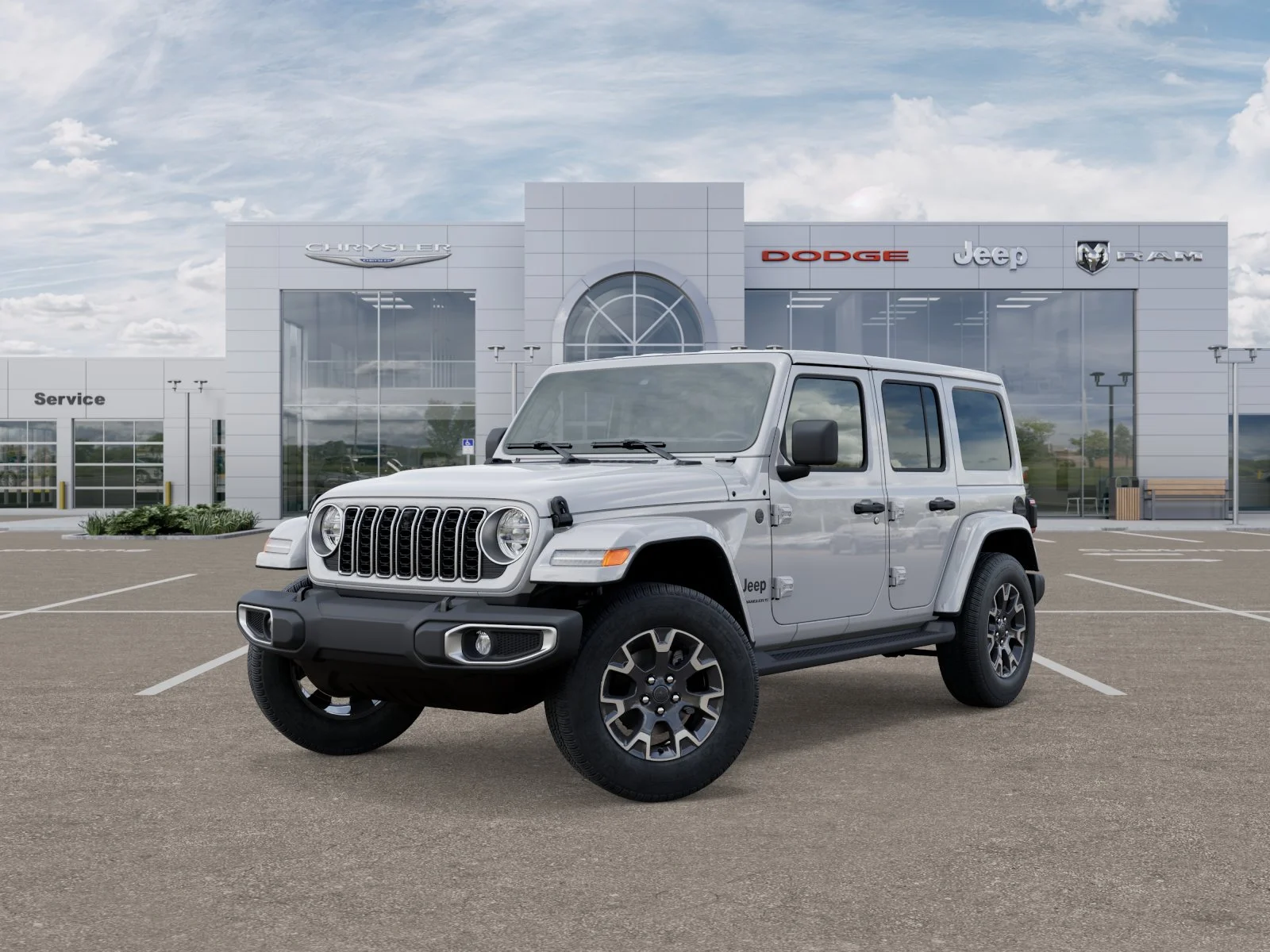New 2025 Bright White Clear-Coat Exterior Paint Jeep Sahara image 41