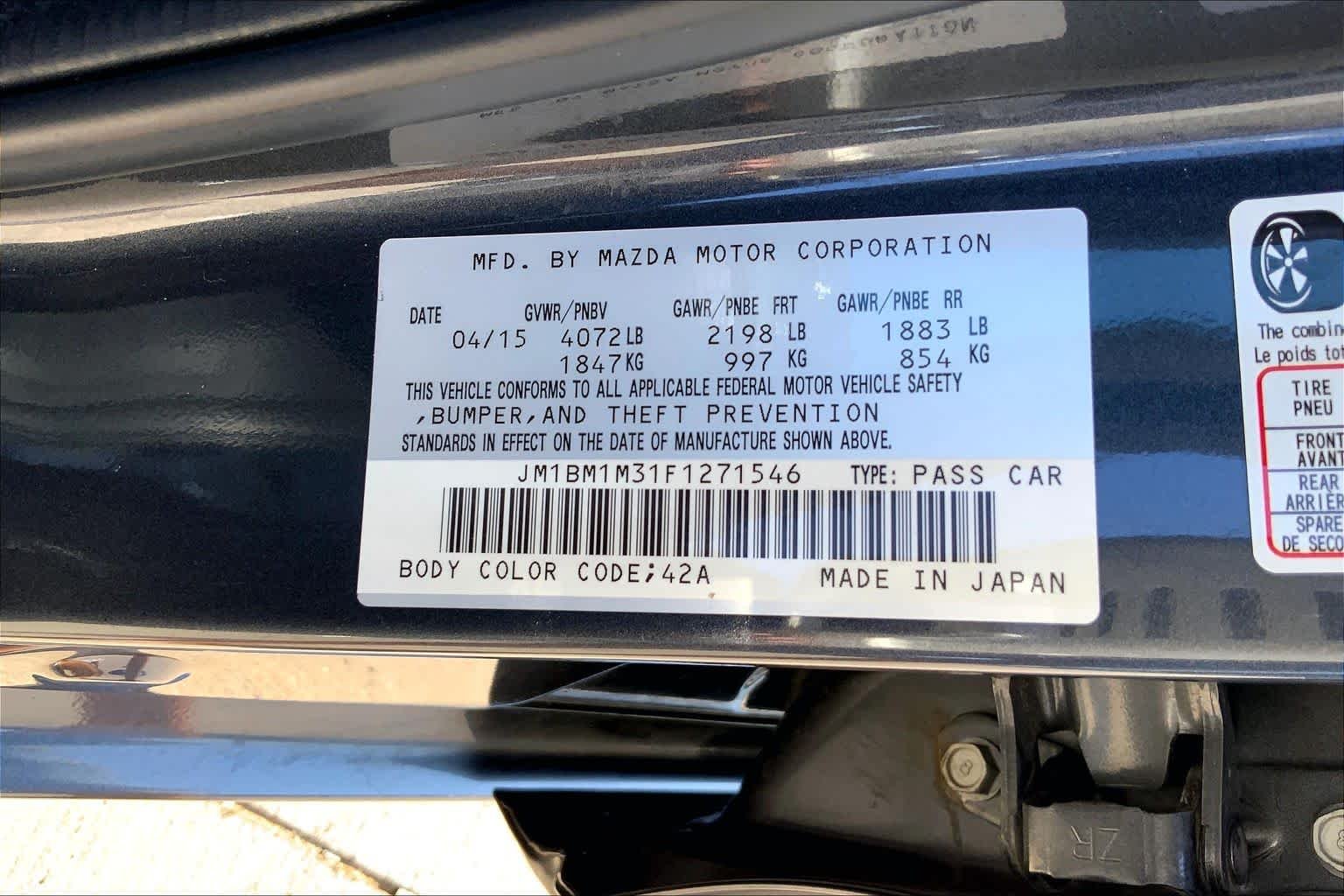 Used 2015 Meteor Gray Mica Mazda s Grand Touring image 35