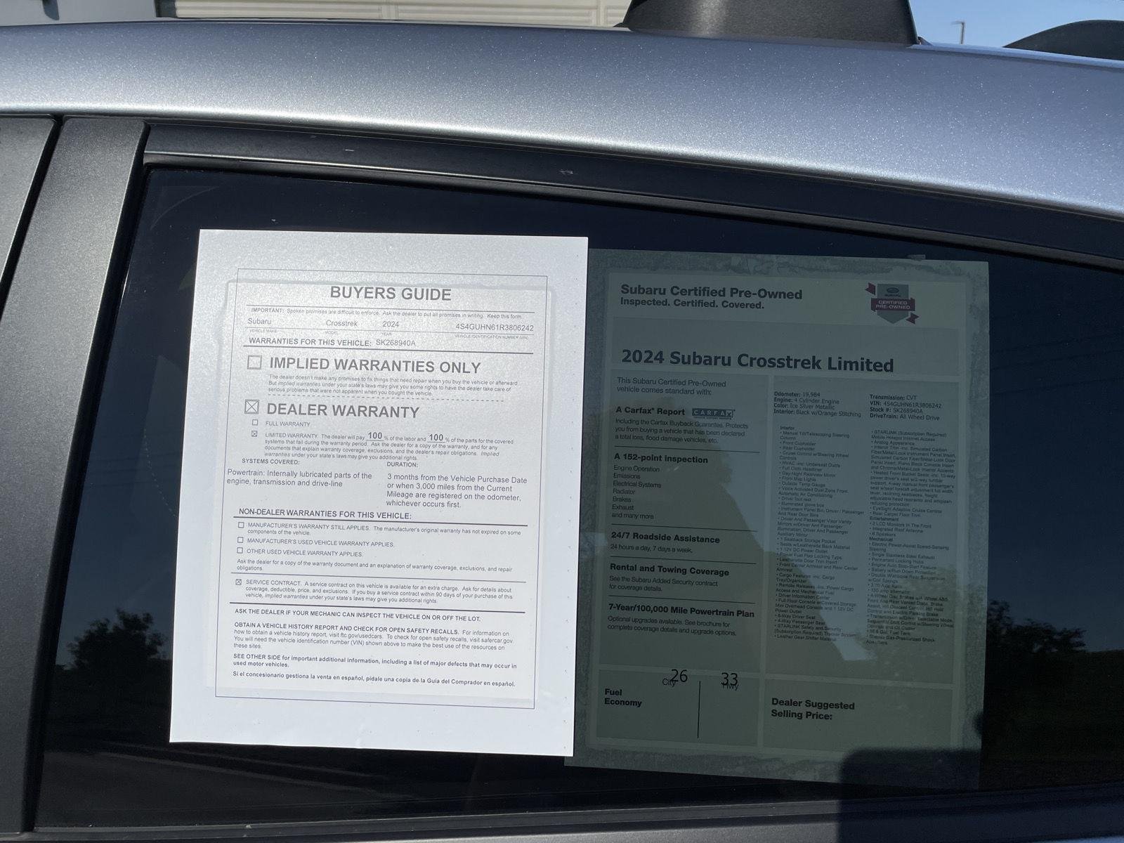 Certified Used 2024 Ice Silver Metallic Subaru Limited image 17