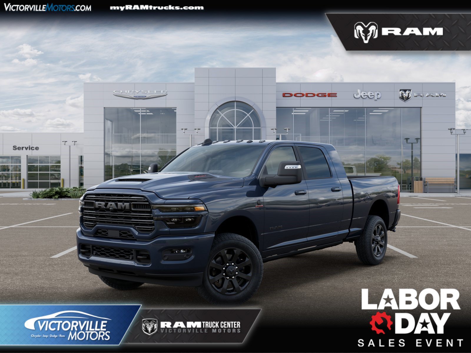New 2026 Forged Blue Metallic Exterior Paint RAM Laramie image 1