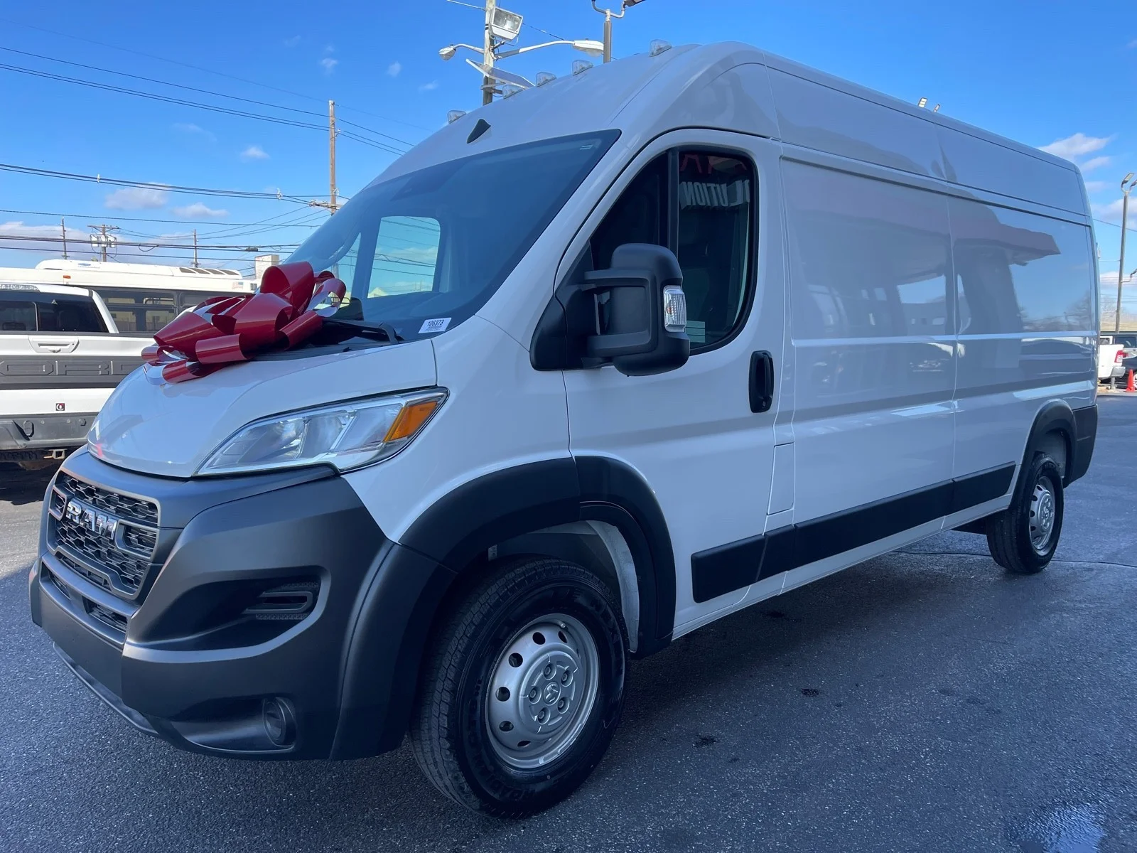Used 2023 Bright White Clearcoat Ram High Roof image 3