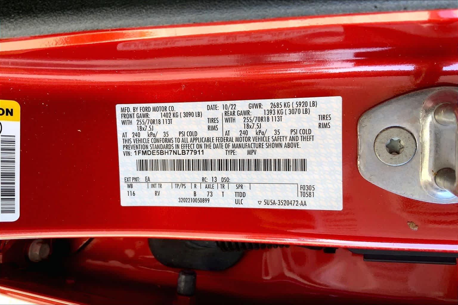 Used 2022 Hot Pepper Red Metallic Tinted Clearcoat Ford Outer Banks image 30