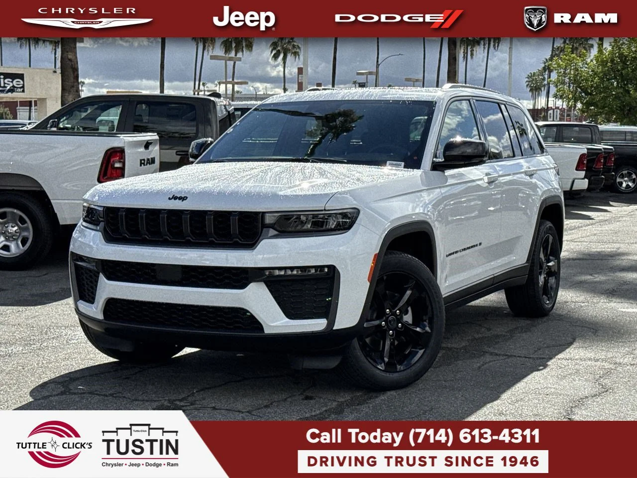 New 2027 Bright White Clear-Coat Paint Jeep Limited image 1