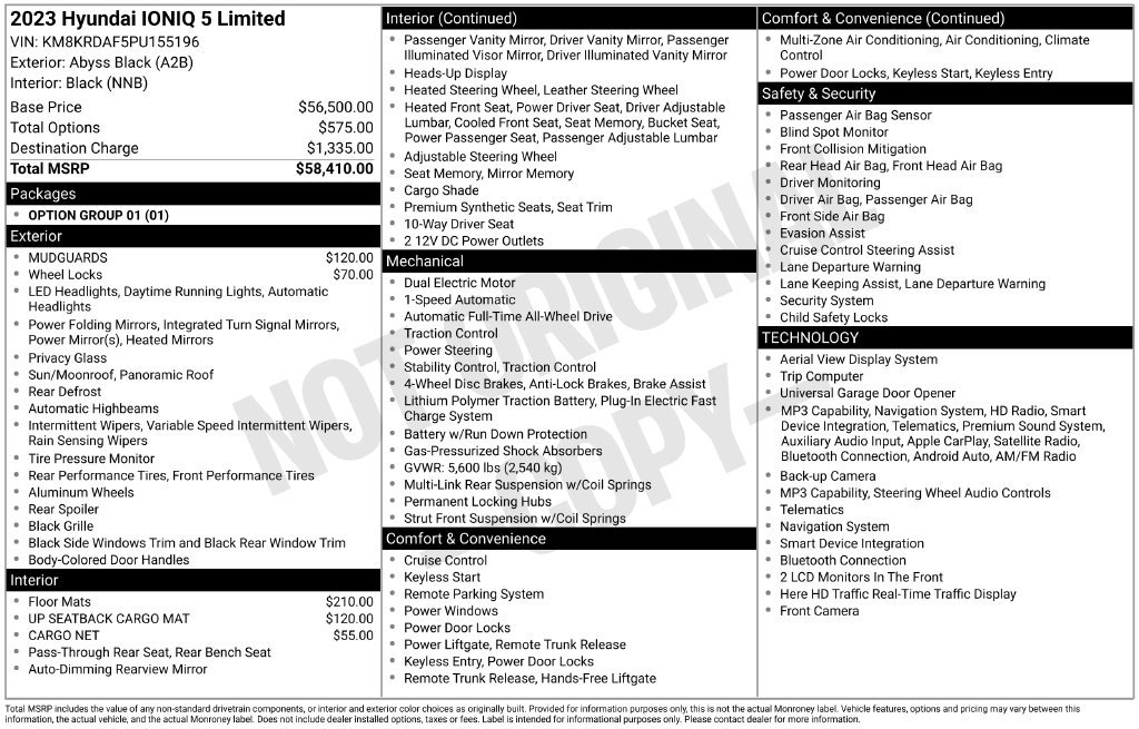 Used 2023 Black Hyundai Limited image 36