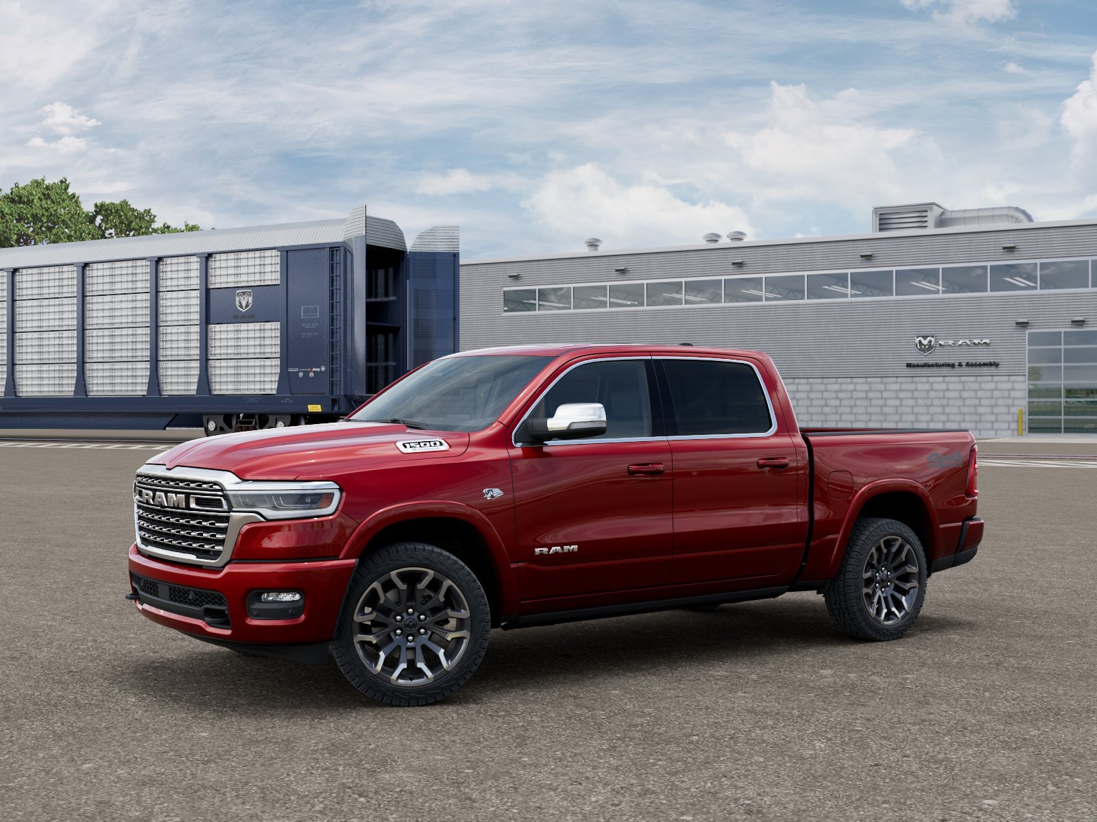 New 2026 Molten Red Pearl-Coat Exterior Paint RAM Longhorn image 1