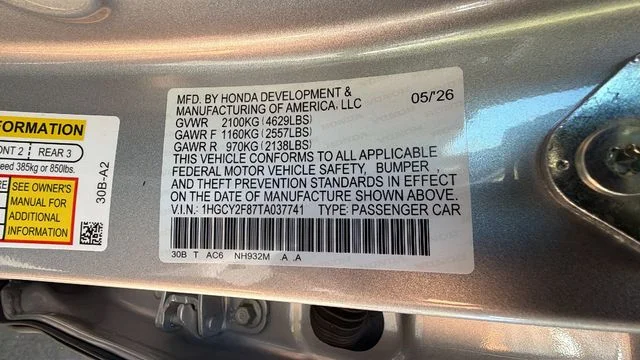 New 2026 Solar Silver Metallic Honda Touring Hybrid image 34
