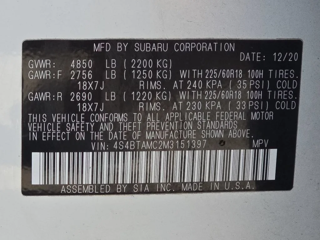 Used 2021 White Subaru Limited image 35