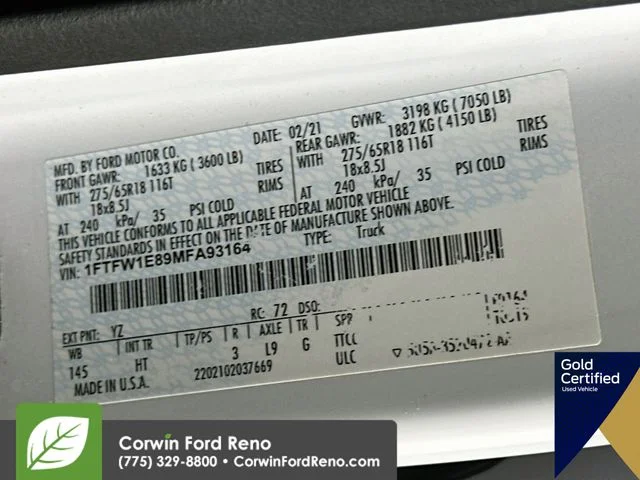 Used 2021 Oxford White Ford Lariat image 37