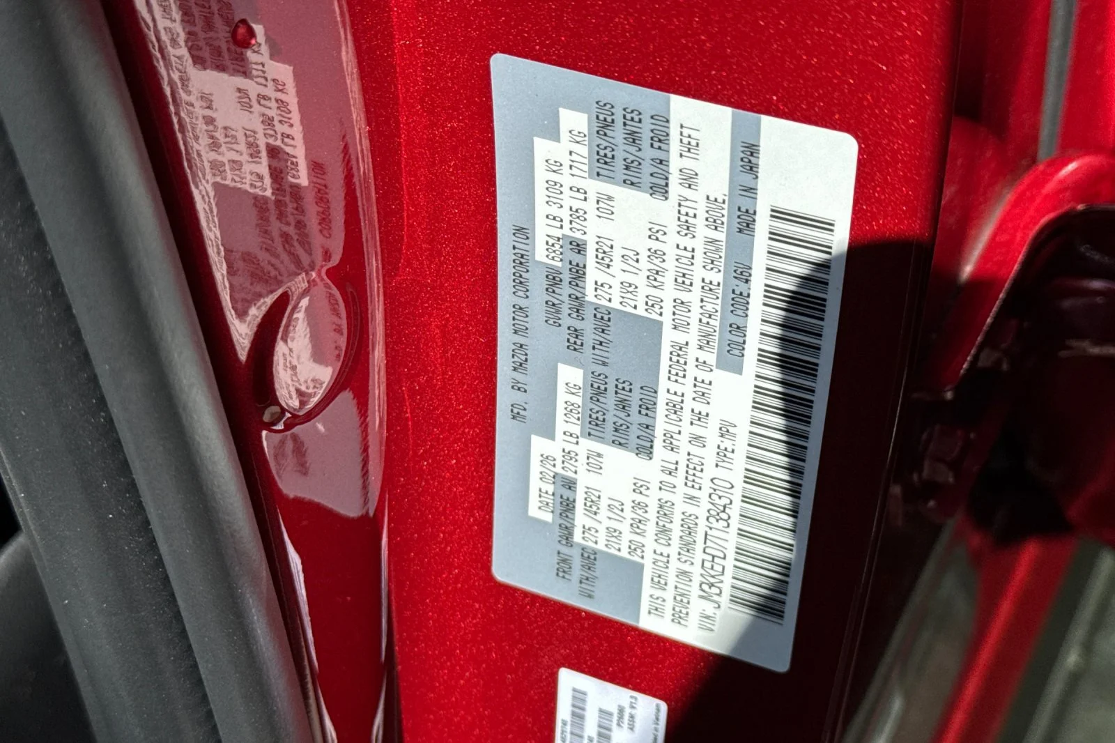 New 2026 Soul Red Crystal Metallic Mazda 3.3 Turbo Premium Plus AWD image 33