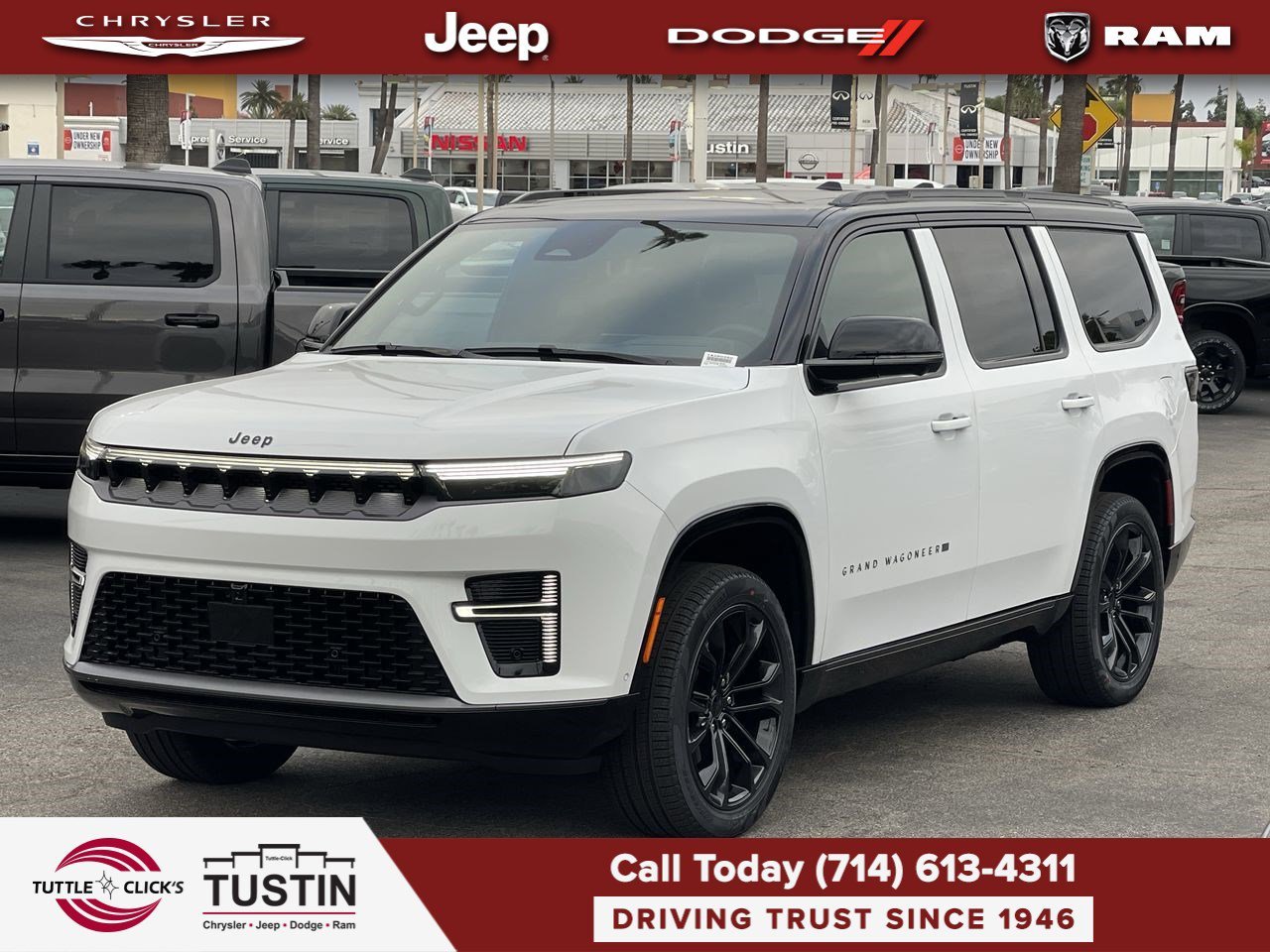 New 2026 Bright White Clearcoat Jeep Summit Obsidian image 3