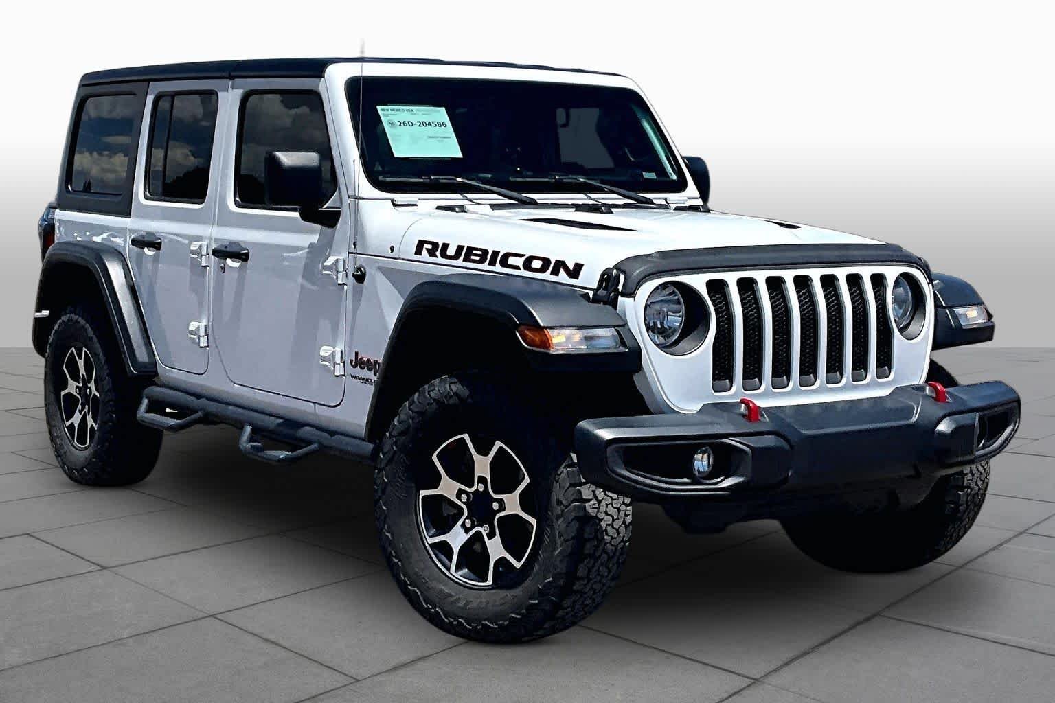 Used 2021 Bright White Clearcoat Jeep Unlimited Rubicon image 2