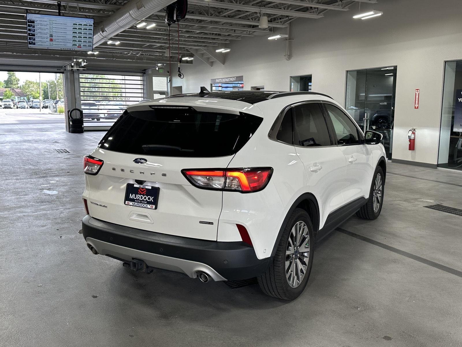 Used 2021 Star White Metallic Tri-Coat Ford Titanium Hybrid image 6