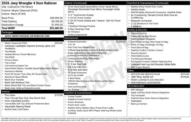 New 2026 Mojito Clear-Coat Exterior Paint Jeep Rubicon image 35