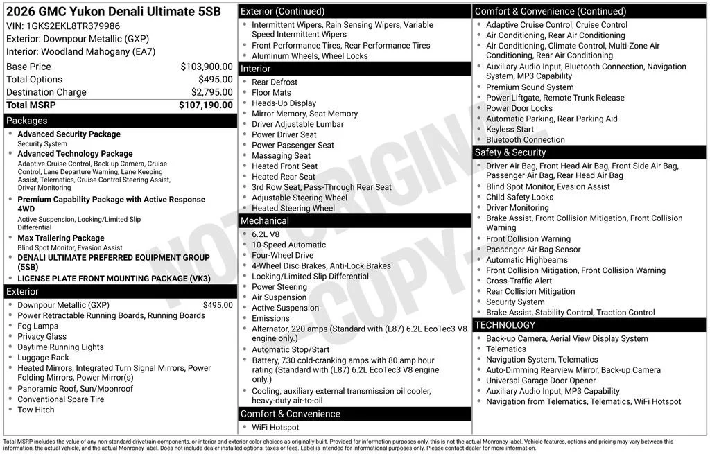 New 2026 Downpour Metallic GMC Denali Ultimate image 5