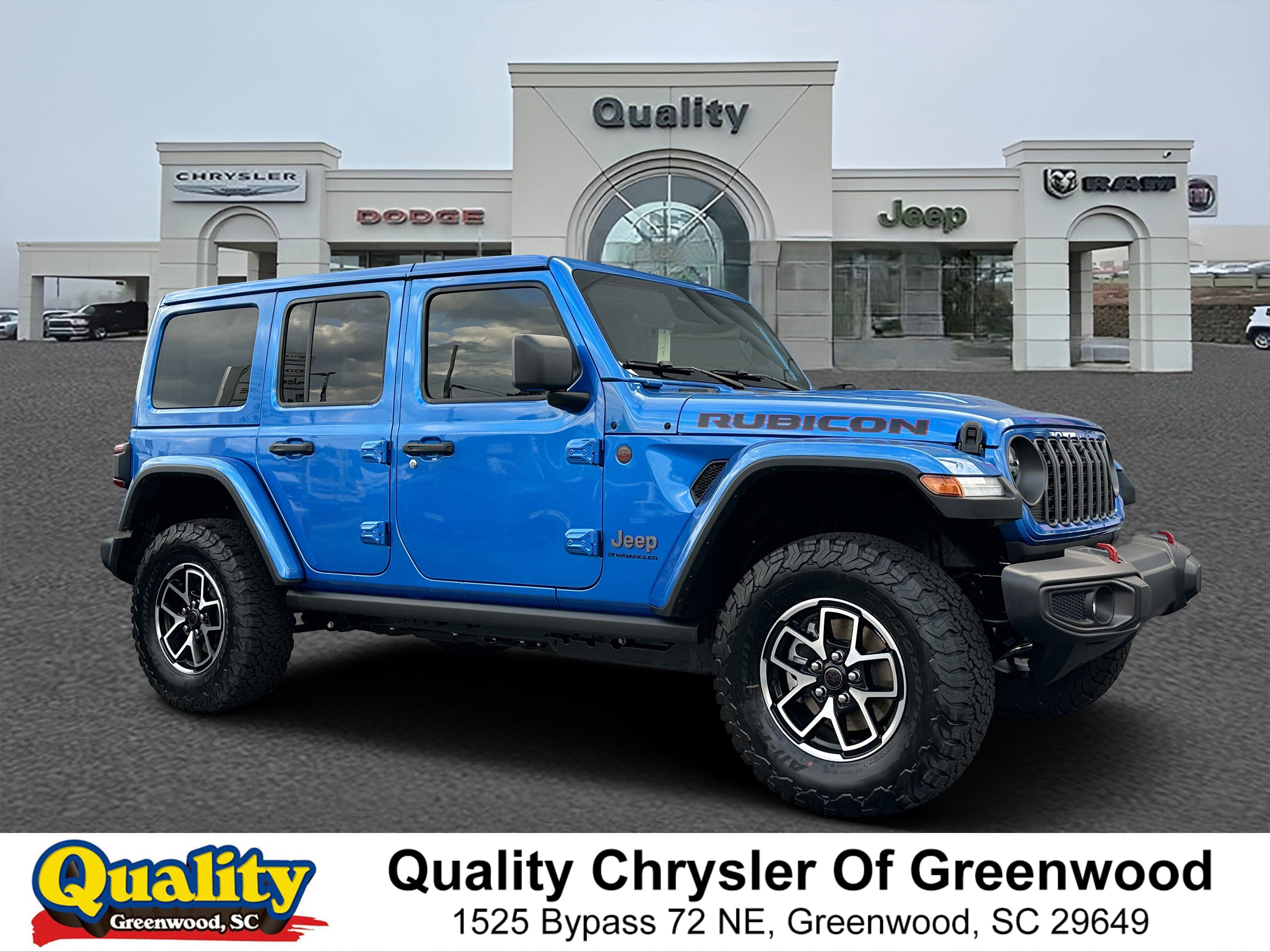 New 2026 Jeep Wrangler Rubicon 4-door in Greenwood #3296 | Quality