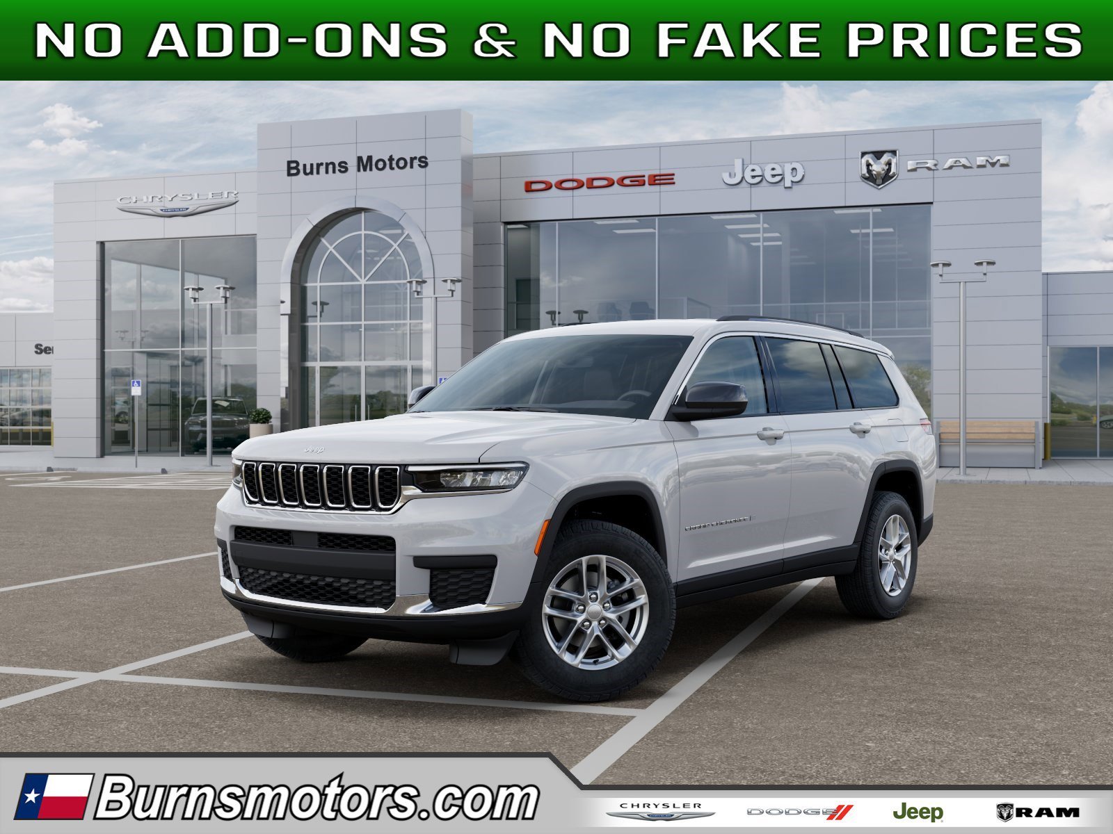 New 2026 Bright White Clear-Coat Exterior Paint Jeep Laredo X image 1
