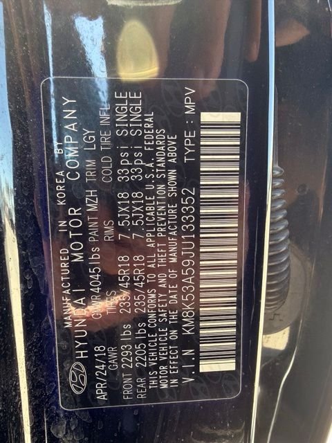 Used 2018 Black Hyundai Ultimate image 19