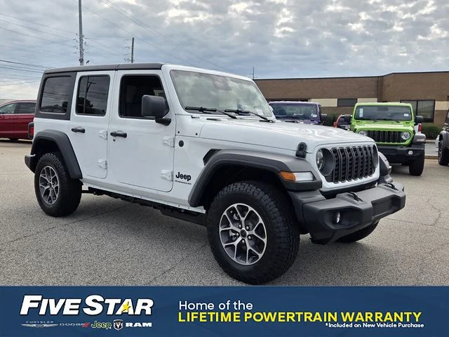 New 2026 Bright White Clear-Coat Exterior Paint Jeep Sport S image 1