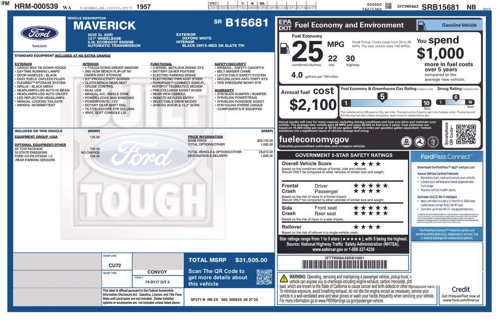 Used 2025 Oxford White Ford XL image 2