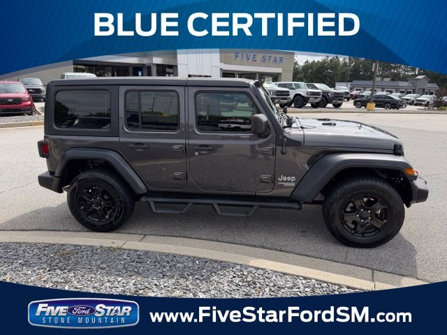 Certified Used 2020 Granite Crystal Clearcoat Metallic Jeep Unlimited Sport S image 1