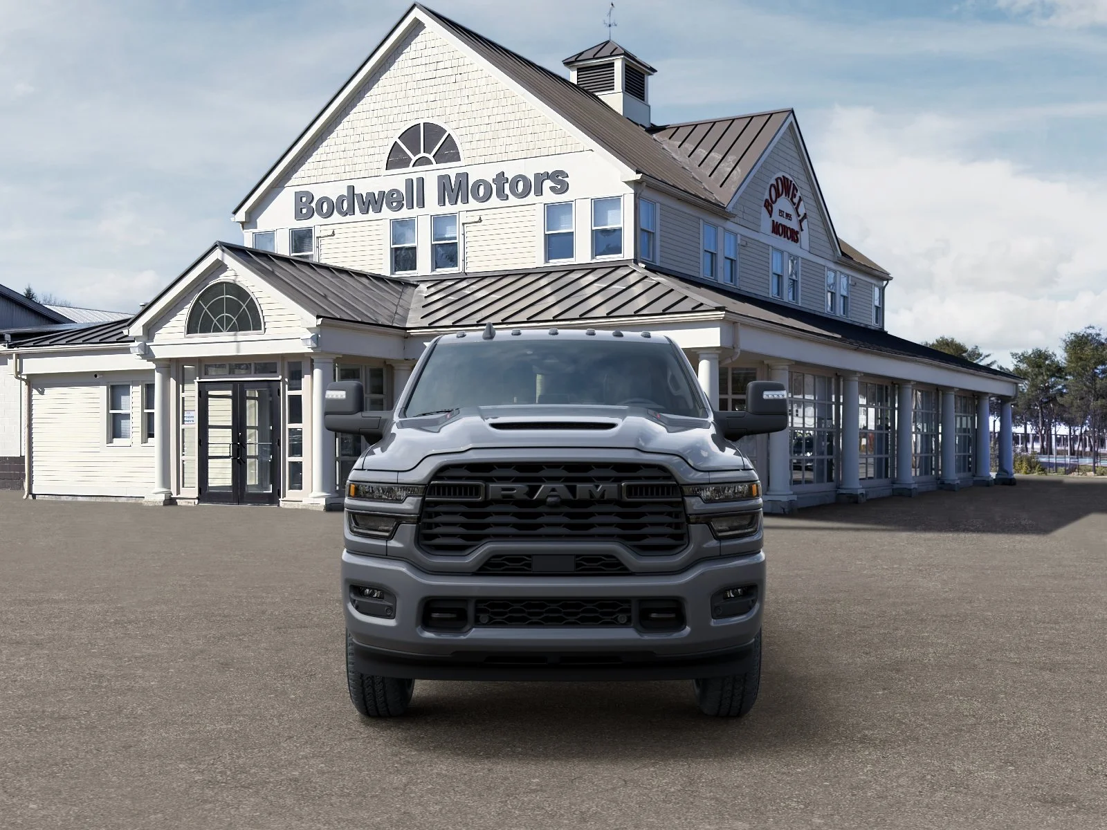 New 2027 Ceramic Gray Clear-Coat Exterior Paint RAM Big Horn 4x4 Crew Cab 6