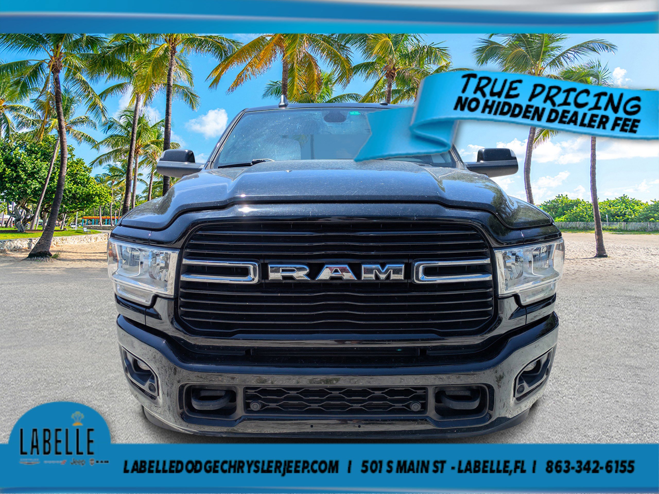 Used 2021 Diamond Black Crystal Pearlcoat Ram Big Horn image 8