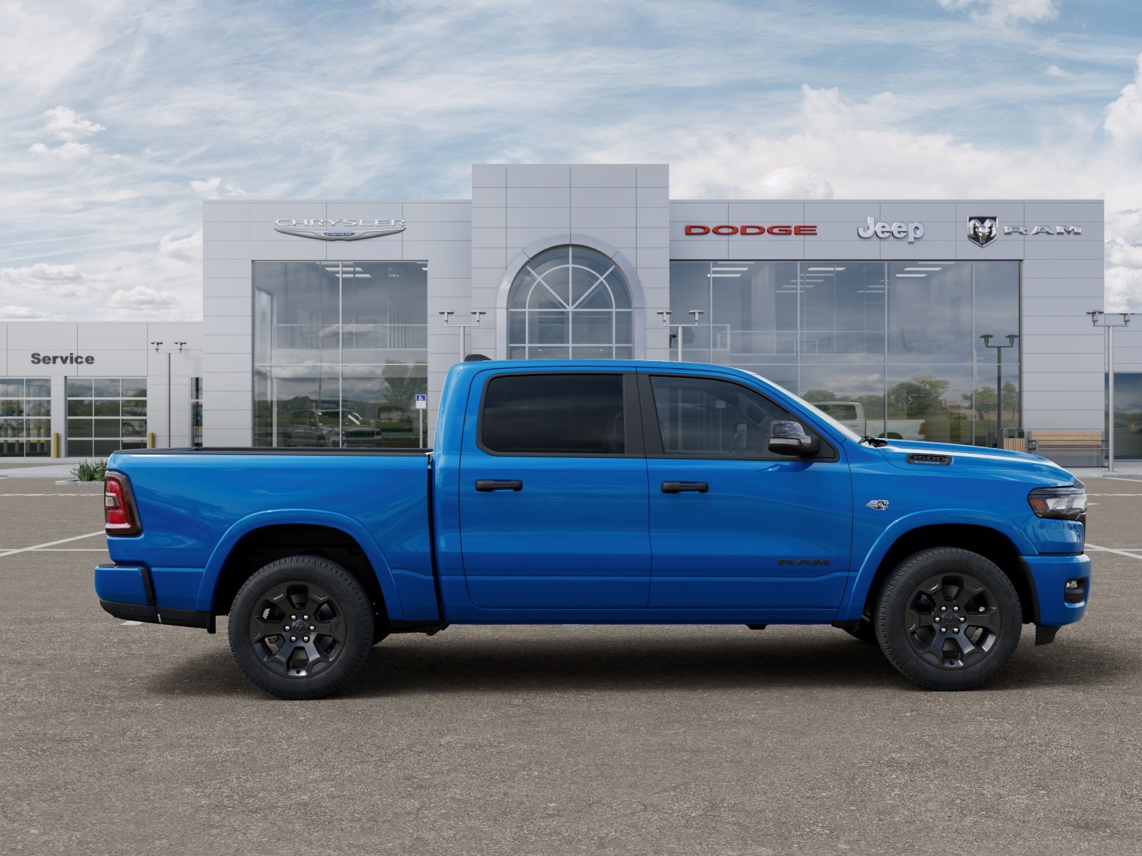 New 2026 Hydro Blue Pearl-Coat Exterior Paint RAM Big Horn/Lone Star image 59