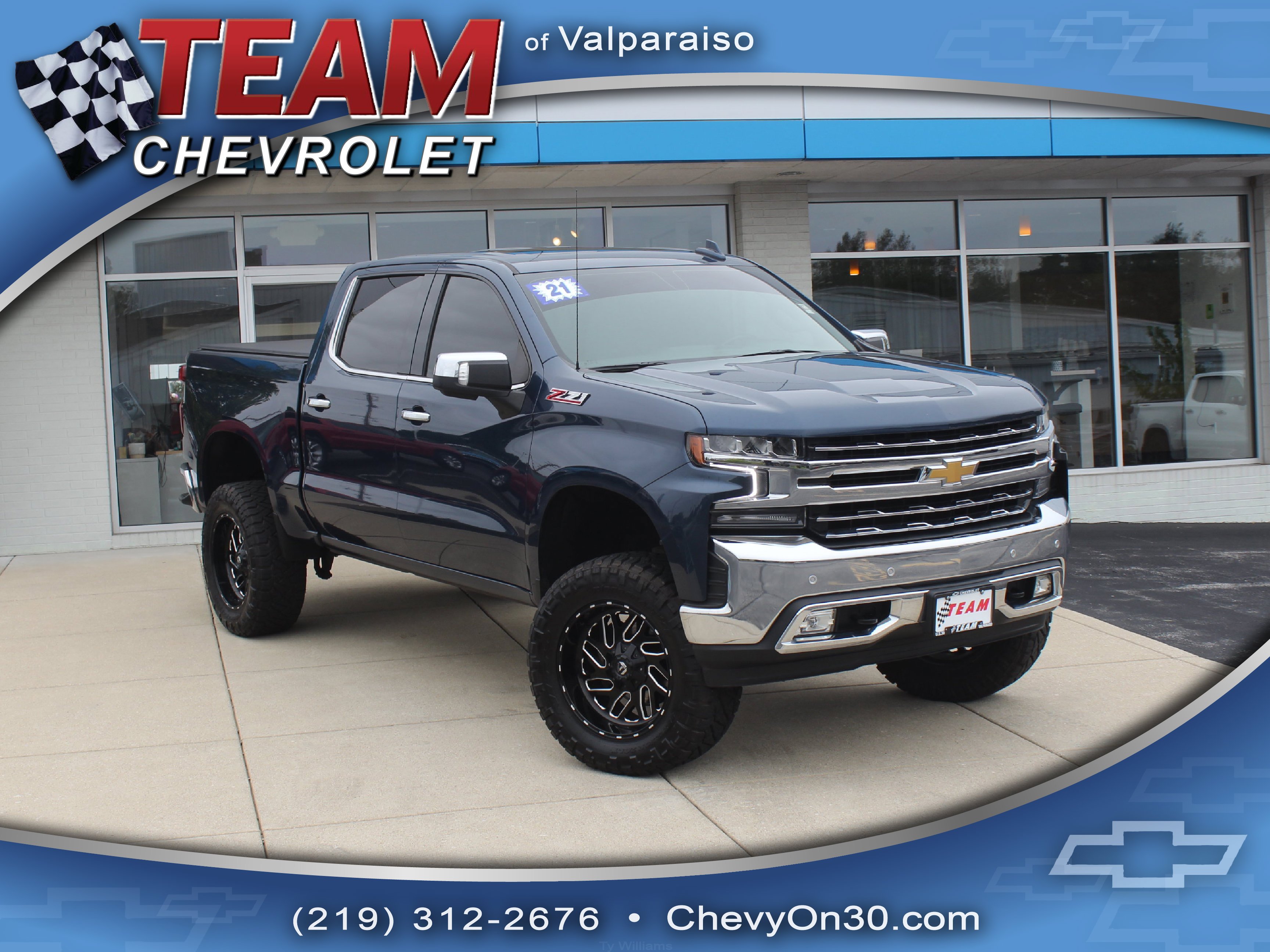 Used 2021 NORTHSKY BLUE METALLIC Chevrolet LTZ image 1