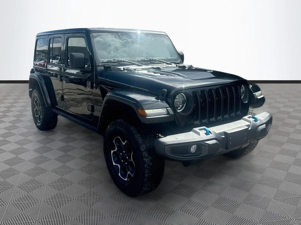 Used 2022 Black Jeep Unlimited Rubicon 4xe image 4