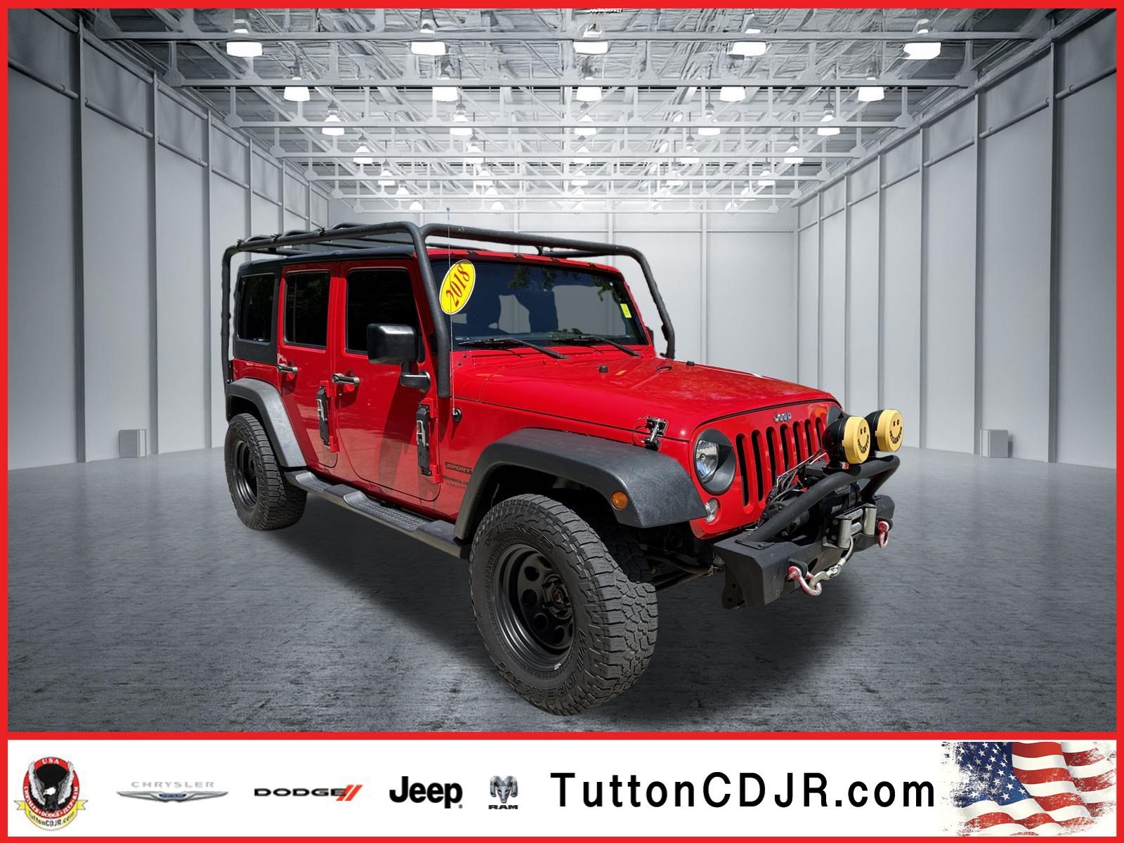 Used 2018 Firecracker Red Clearcoat Jeep Sport S image 1